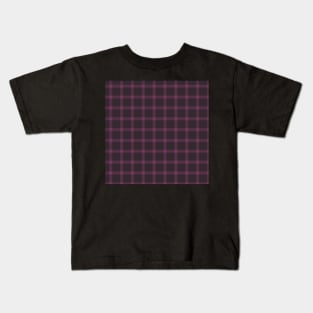 Leila Plaid by Suzy Hager      Leila Collection    Shades of Violet Kids T-Shirt